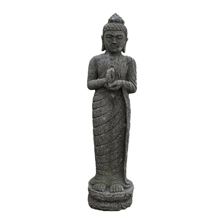 Stehender Buddha aus Lavastein