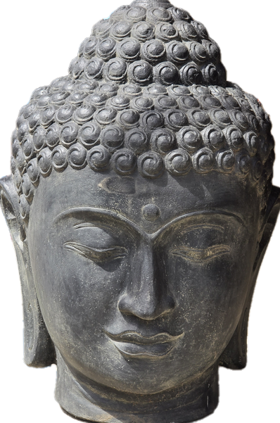 Buddhakopf aus Lavastein