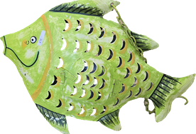 Fisch Laterne Grün